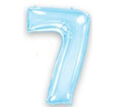Фольгированный шар Flexmetal цифра «7» Голубой 40"
