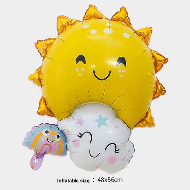 Фольгированный шар Большая фигура солнышко и друзья (Китай)