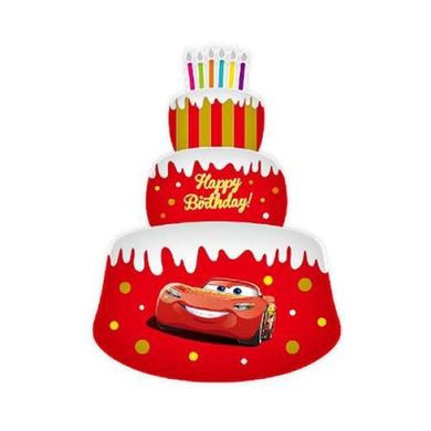 Фольгована кулька Велика фігура торт з червоною машиною (Китай)