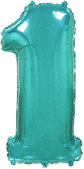 Фольгированный шар Цифра 1 Flexmetal ТИФФАНИ (901761 TF)