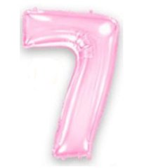 Фольгована кулька Flexmetal цифра «7» Рожева 40"
