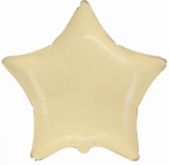 Фольгированный шарик Flexmetal 18" звезда сатин кремовая