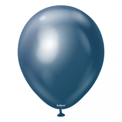 Латексна кулька Kalisan 12” Хром Nayy Синій/ Mirror Nayy Blue (50 шт)