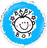 Фольгированный шар Flexmetal 18” круг «baby boy»