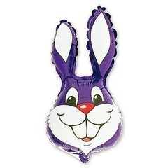 Фольгированный шар Flexmetal Мини фигура кролик фиолетовый