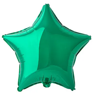 Фольгированный шар Flexmetal 9" Звезда Зелёный