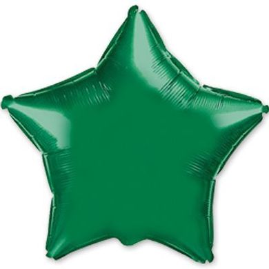 Фольгированный шар Flexmetal 9" Звезда Зелёный