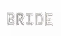 Фольгированное напис BRIDE срібло (40см)