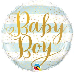 Фольгированный шар Qualatex 18” круг baby boy