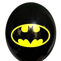 0327 Шар 12" (30 см) Бэтмен эмблема на черном 1 шт