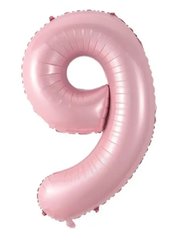 Фольгована кулька цифра «9» Рожева 16" (Китай)