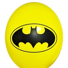 0326 Шар 12" (30 см) Бэтмен эмблема на желтом 1 шт