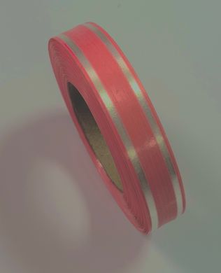 Лента Полипропилен (2см х 100м) Светло-Розовая с полоской