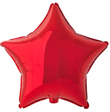 Фольгированный шар Flexmetal 9” Звезда Красный