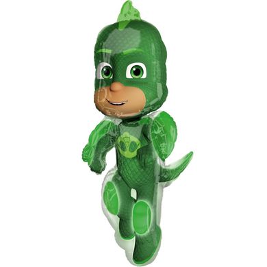 Фольгированный шар Anagram Большая фигура герой маске Гекко зелёный