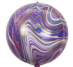 Фальгована Кулька 22” Сфера Агат фіолетовий 55 см (Китай)