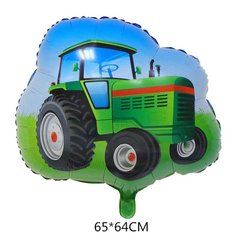 Фольгированный шар Большая фигура зелёный трактор (Китай)