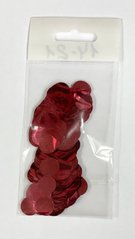 Конфетті Кружочок 12 мм Червоний Металик (50 г)