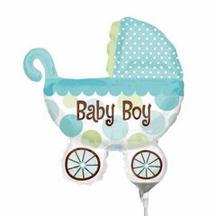 Фольгированный шар Anagram Мини фигура колясочка для мальчика