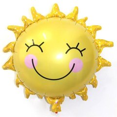 Фольгована кулька Велика фігура сонечко з посмішкою (Китай)