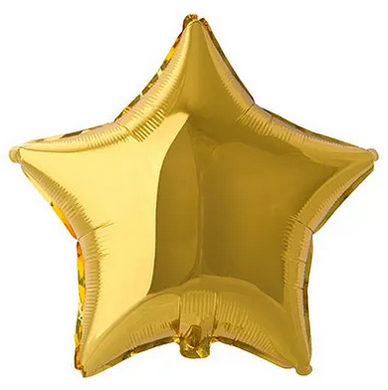 Фольгированный шар Flexmetal 9” Звезда Золото
