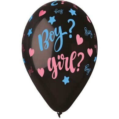 Латексна кулька Gemar 14" Гендерна "Boy or girl?" На визначення статі (2 кол)(1 шт)