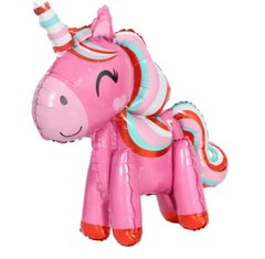 Фольгована Кулька Стояча фігура Поні яскраво-рожева 54 см (Китай)