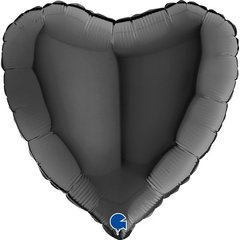 Фольгована кулька Grabo 18" Серце Чорне
