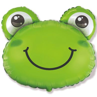 Фольгированный шар Flexmetal Большая фигура голова лягушки