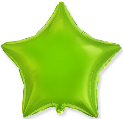 Фольгированный шар 5” Звезда Салатовая (Китай)