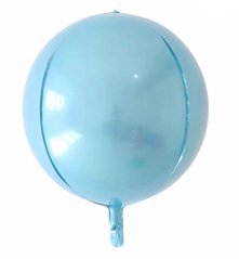 Фольгированный шар 15” Сфера Голубой (Китай)