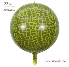 Фольгированный Шарик 22” Сфера крокодил 55 см (Китай)
