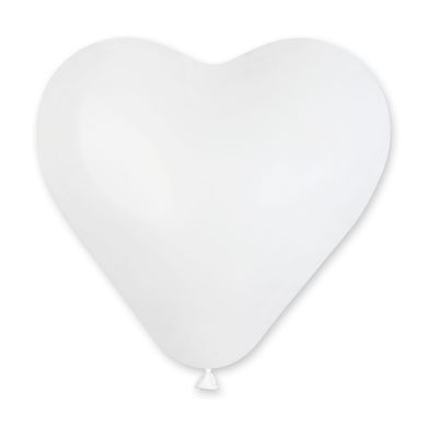 Латексна кулька Gemar 6" Серце Пастель Білий #01 (100 шт)