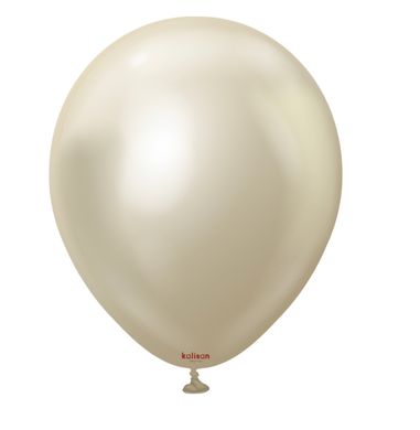 Латексна кулька Kalisan 5” Хром Біле Золото / Mirror White Gold (100 шт)