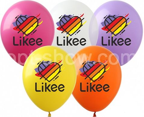 Латексна кулька Art Show 12" Li-2 "Likee" Асорті (1 ст, 5 кол) (25 шт)