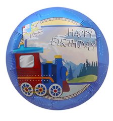 Фольгированный шар 18” круг с поездом Китай
