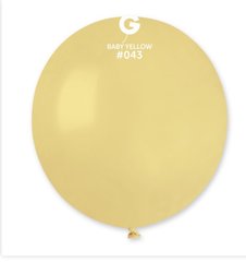 Латексна кулька Gemar 19" Ніжно-Жовтий Baby Yellow #043 (1 шт)