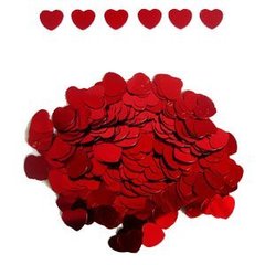 Конфетти Сердечки 23 мм Красные (100 г)