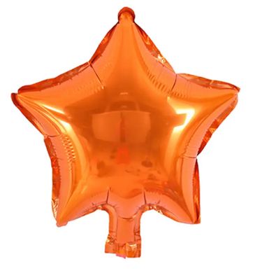 Фольгированный шар 10” Звезда Оранжевая (Китай)