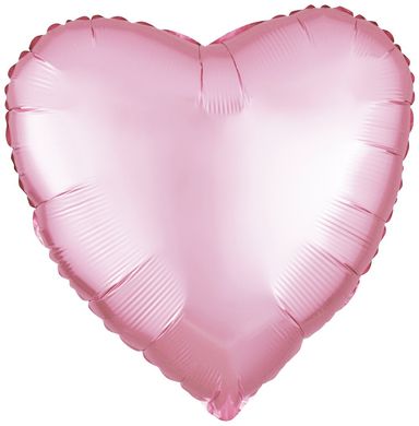 Фольгована кулька Flexmetal 18" Серце сатин Рожеве