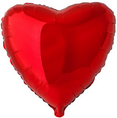 Фольгована кулька Flexmetal 9" Серце Червоний