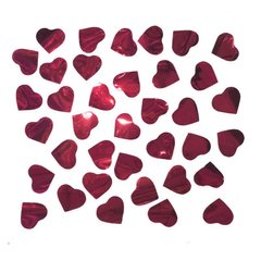 Конфетті Серця 35 мм Червоний Металик (100 г)