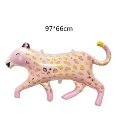 Фольгована кулька Велика фігура рожевий леопард 97 см (Китай)