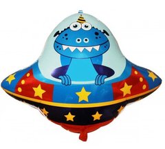 Фольгированный шар Большая фигура Тарелка с пришельцем (Китай)