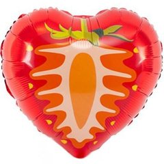 Фольгированный шар 18” сердце клубника