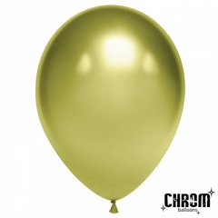 Латексный шар Китай 5” Хром Зеленый Лайм (100 шт)