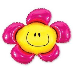 Фольгована кулька Flexmetal Міні фігура Квітка рожева