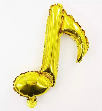 Фольгована кулька Фігура Нота золото 45 см (Китай)
