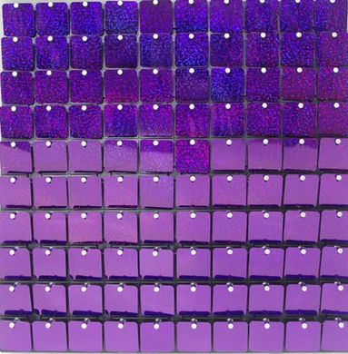 Квадратні Паєтки Пурпурний голограма 100 шт