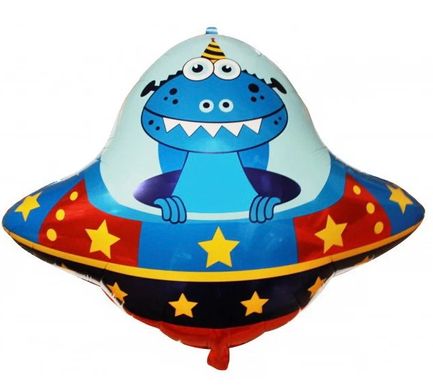 Фольгована кулька Велика фігура Тарілка з прибульцем (Китай)